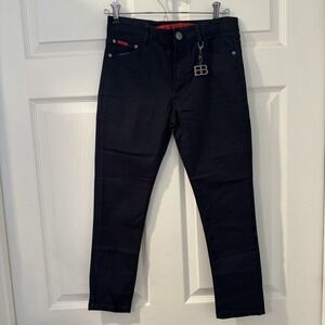 NEW Elie Balleh Girls Designer Jeans size 14 Dark Wash Straight Logo $99 MSRP